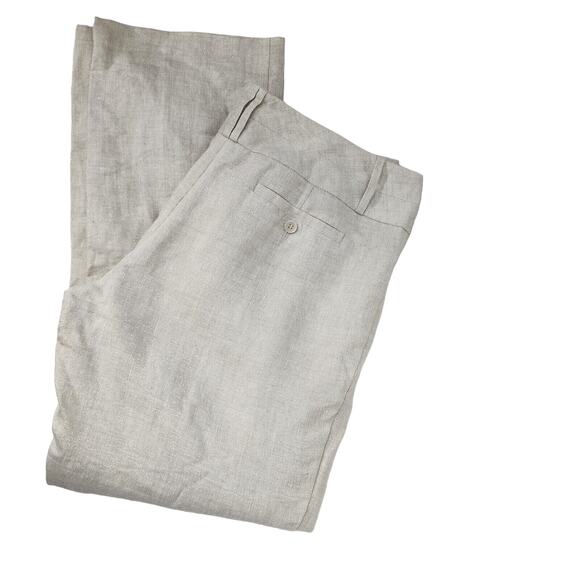 The Limited Womens Dress Pants Size 14 Cassidy Fit Slim Bootcut Linen Metallic - Picture 3 of 10